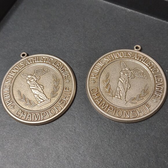 Set Of 2 Softball Runner Up Public Schools Medals - Picture 1 of 8